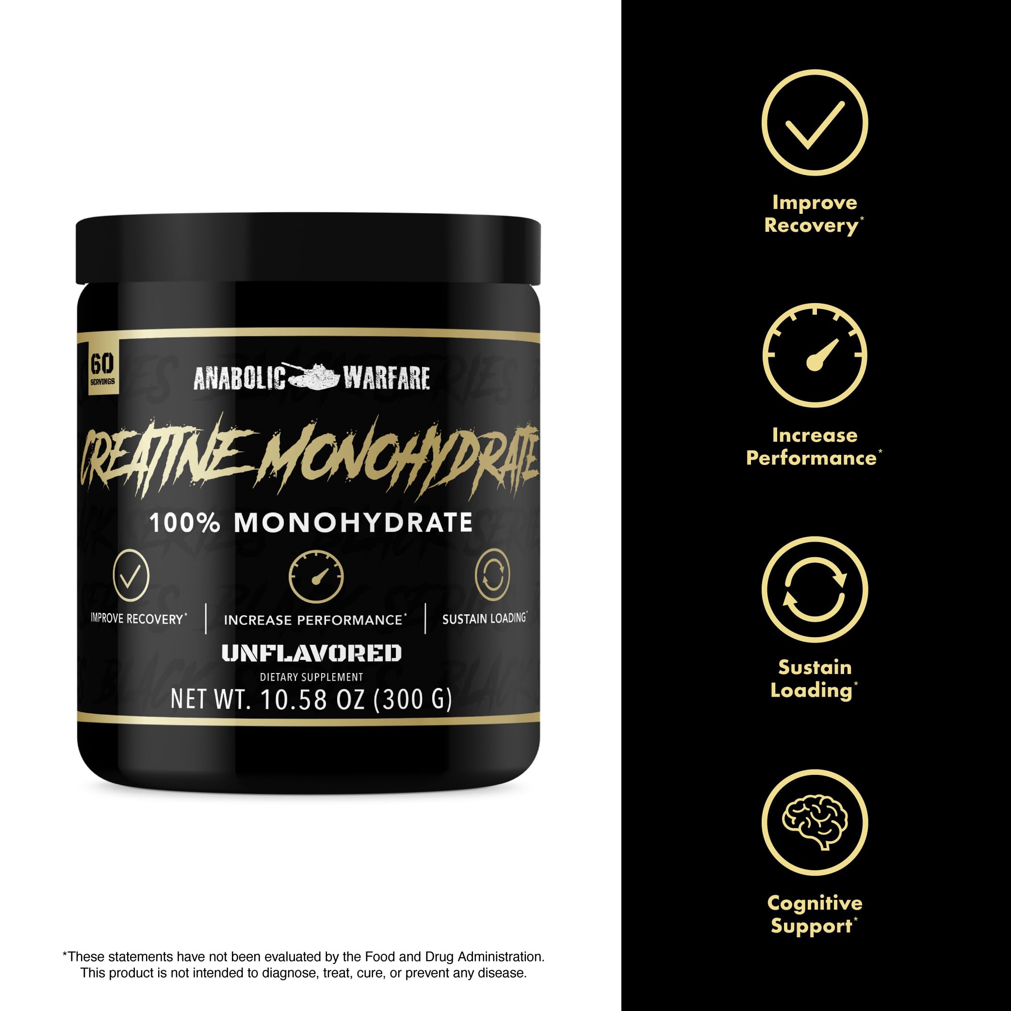 Anabolic Warfare Creatine Monohydrate, Post Workout Recovery, Increase Performance, Sustain Loading, Premium Creatine* (Fruit Explosion - 60 Servings)