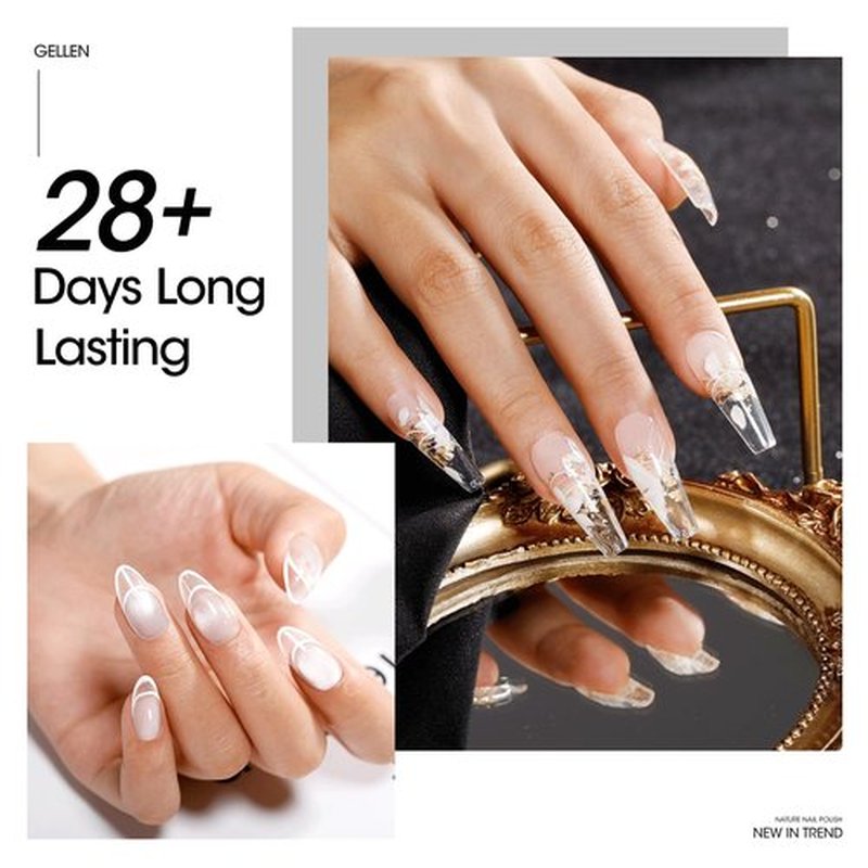 GELLEN Clear Builder Gel for Nails, 7-In-1 Clear Exetension Nail Gel Hard Gel Polish for Thickening Sculpting Natural Nails Strengthener in a Bottle for Nail Art, U/V LED Lamp Cured