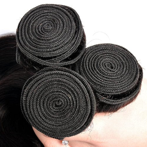 #1B Black Bundles Human Hair Straight Bundles 30 32 34 Inch Unprocessed Brazilian Virgin Remy Hair 3 Bundle Natural Black Straight Human Hair Extensions 50 Gram Per Bundle