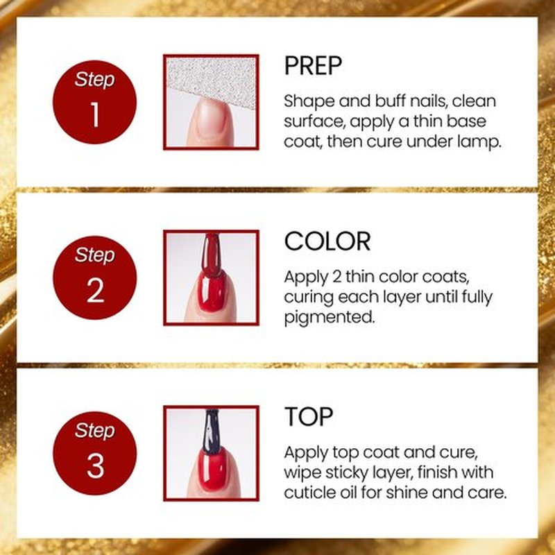 Morovan Gel Nail Polish Set: 6 Christmas Colors Red Sparkle Green Glitter Gold Silver Long-lasting Soak Off Nail Lamp Uv LED Cured Gel Polish Kit for Women Home Salon with Christmas Gift Box