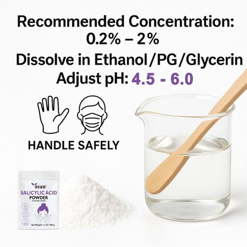 iFEiER Pure Salicylic Acid Powder | Cosmetic Grade Salicylic Acid 1.1 LB (500 g) | Original Ingredients for DIY BHA Exfoliant for Skincare, Body, Hair & Industrial Use | Make Serum