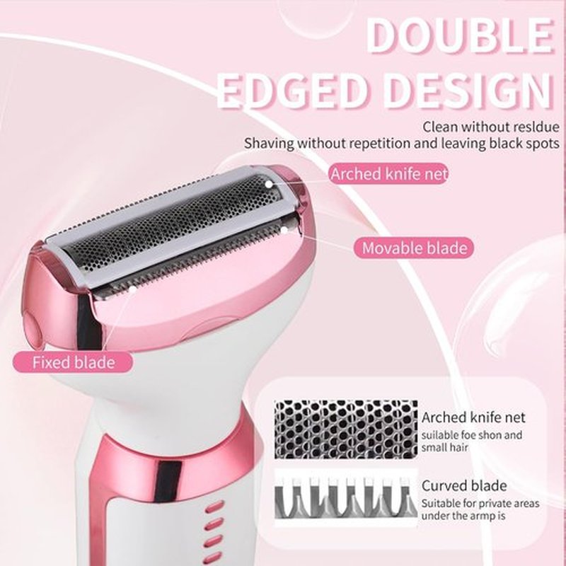 2026 LED Display Electric Razor | Skiennix Women's Wet & Dry Shaver - Painless 4-in-1 Cordless 3-Blade for Legs, Arms, Bikini