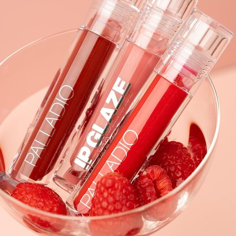 Palladio Lip Glaze Serum, Hydrating Lip Gloss with Peptides & Hyaluronic Acid for Plump, Smooth, and Nourished Lips – Vegan, High-Shine, Non-Sticky Finish (Blush Brulee)