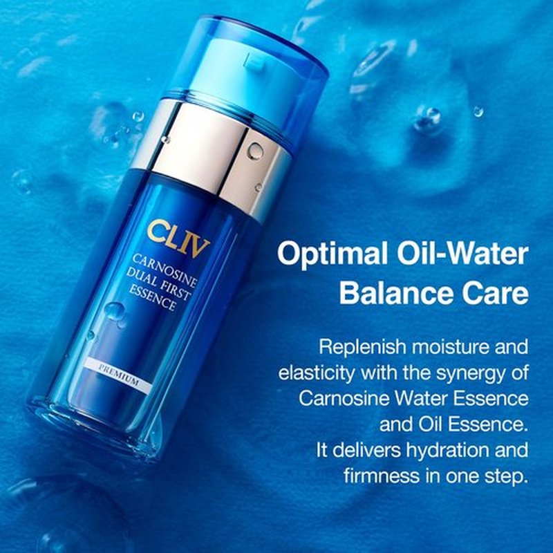CLIV Carnosine Dual First Essence – Korean Skincare Facial Moisturizer with Carnosine, Retinol & Peptides – Hydrating & Smoothing Formula for Skin Tone & Elastic Feel – 3.38 fl oz (100ml)