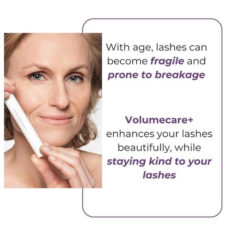 Rumi Cosmetiques VolumeCare+ Mascara - Extreme Length & Volume 2-in-1 Formula | Hypoallergenic for Sensitive Eyes (Natural Black)