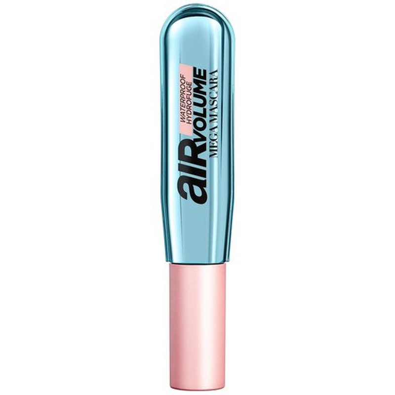 L'Oreal Paris Makeup Air Volume Mega Mascara, Lightweight & Long-lasting Volumizing Mascara for Voluminous Eyelashes, Waterproof Blackest Black, 0.3 Fl Oz