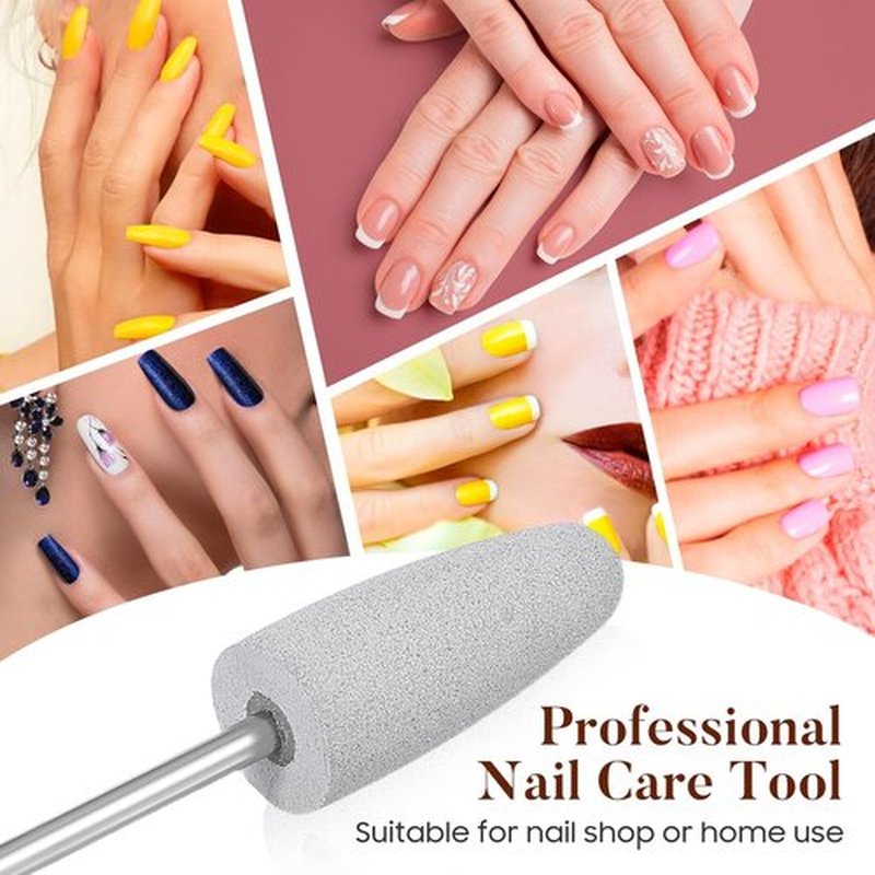 Beavorty Nail Bits Set 3 Pcs Professional Electric Manicure Grinding Heads for Acrylic Nail Art and Toenail Care Tools