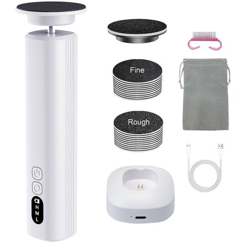 Electric Foot Callus Remover Rechargeable, 6 Speeds Adjustable USB Charging Foot Sander, Portable Electric Foot File Professional Foot Grinder for Dead Skin & Cracked Heel