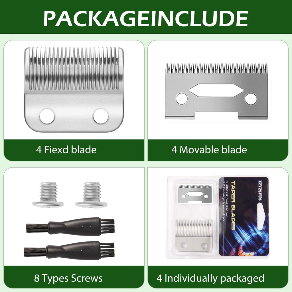 3 Pack Professional Replacement Clipper Blades,Precision 2 Holes Adjustable Hair Clipper Parts Blade for 5-Star Senior, Magic Clip, Reflections Senior