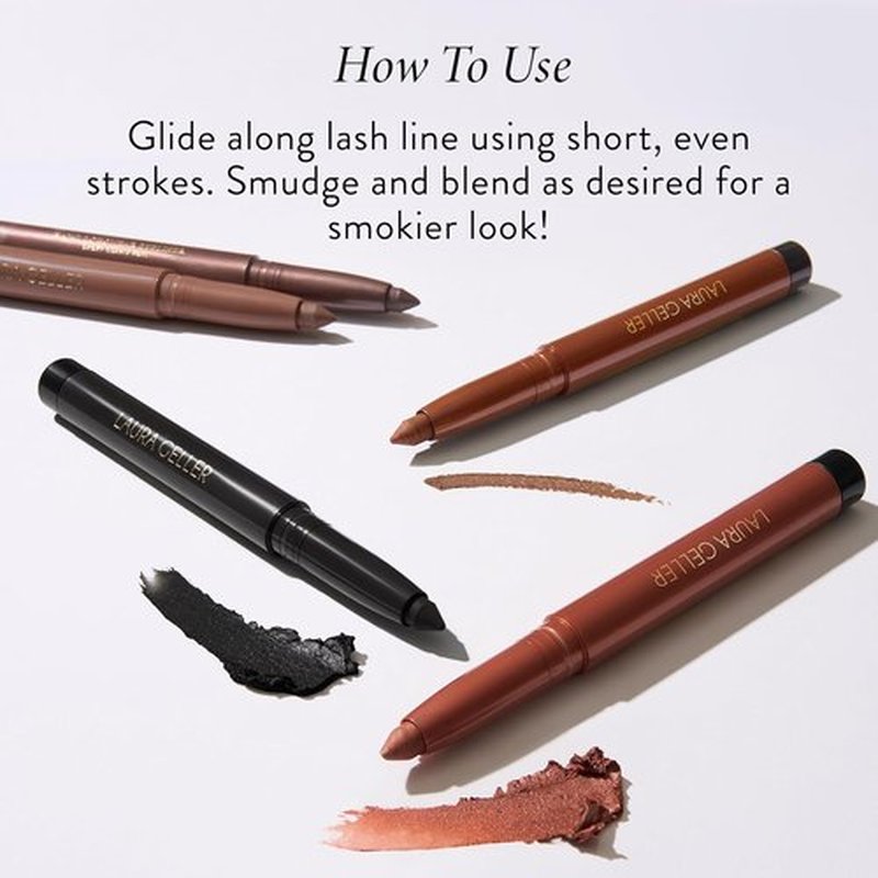 LAURA GELLER NEW YORK Kajal Kohl Eyeliner Pencil - Longwear, Smooth & Blendable, Deep Black