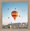 JCJMY 7x7 Picture Frame - Rustic Brown Wall & Tabletop Display | Shatter-Resistant Plexiglass