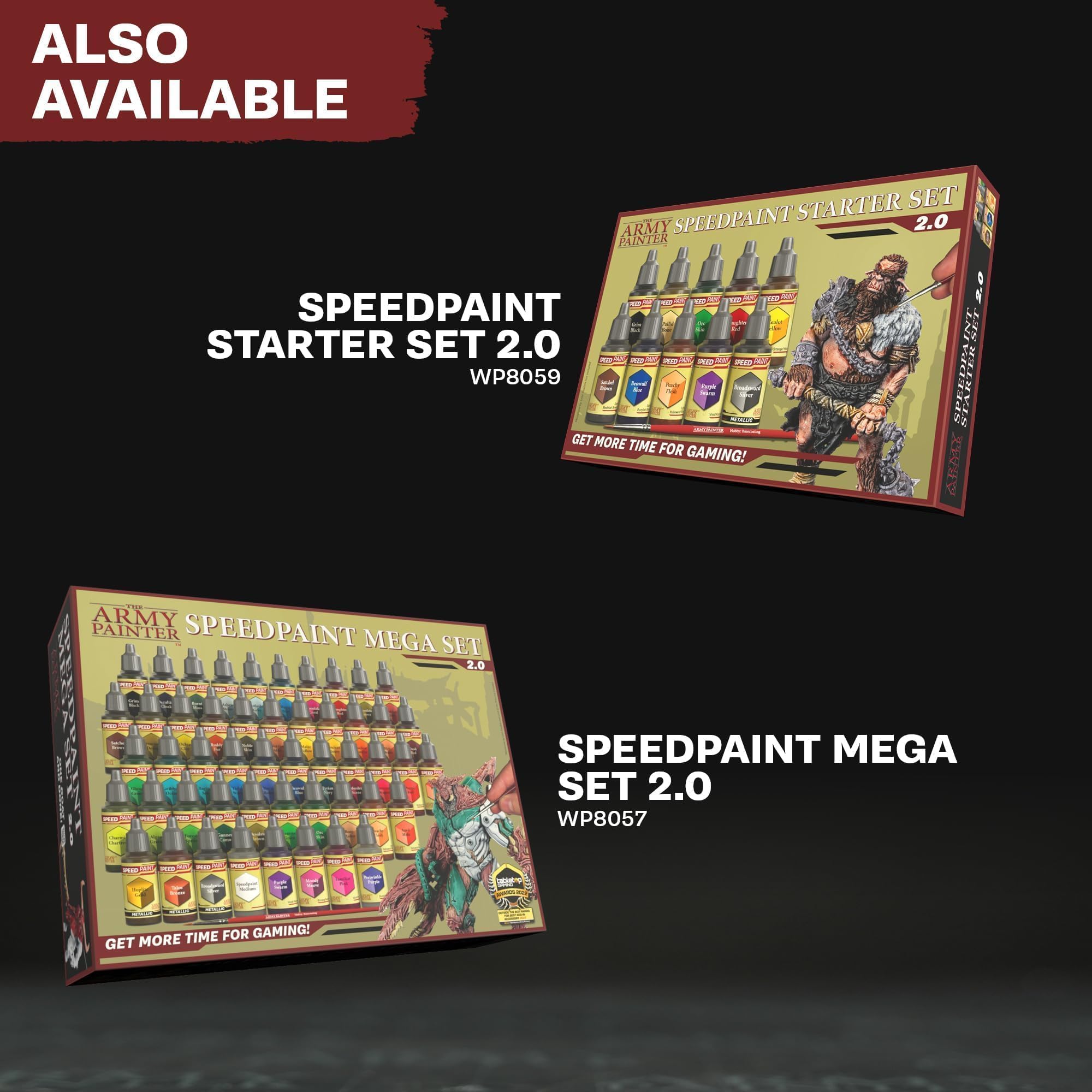 The Army Painter Speedpaint Marker Starter Set, 10 x 6 mL Markers, 9 Contrast Paint Markers & 1 Metallic Acrylic Paint Marker