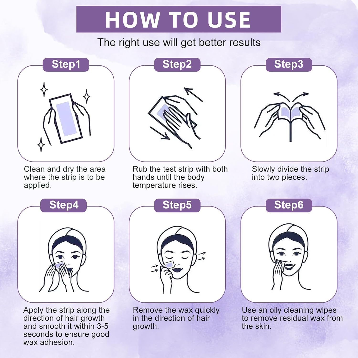 Facial Wax Strips for Hair Removal - 98% Natural Formula, Hypoallergenic for All Skin Types, Face Wax Strips for Women, Gentle & Quick Wax Strips for Face, Eyebrow, Upper Lip, Chin, Legs & Bikini Line