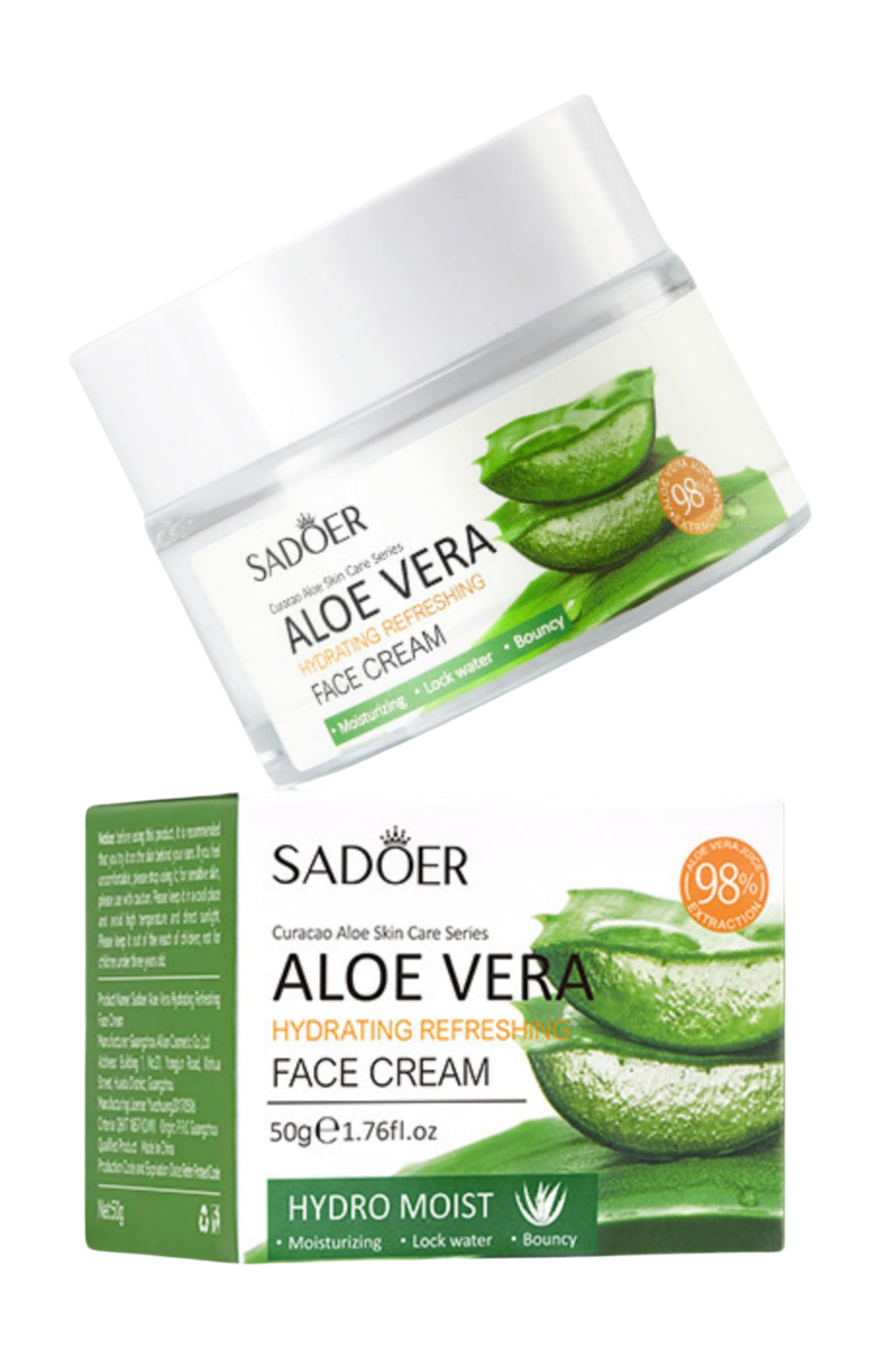 suckoo For Sadoer Aloe Vera Moisturizing Face Cream Lotion,Moisturizing Face Moisturizers,Firming Hydrating Facial Creams,Facial Skin Care,Brighten skin tone 50g 1.76 oz