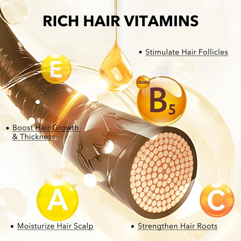 Zenbora Hair Vitamin Serum, Vitamin E Oil Capsules for Hair Growth, Body Skin Hydration & Anti-Oxidant & Anti-Aging, Leave-in with Argan Macadamia/Avocado/Moroccan Oil, Easily Absorb-40 Count