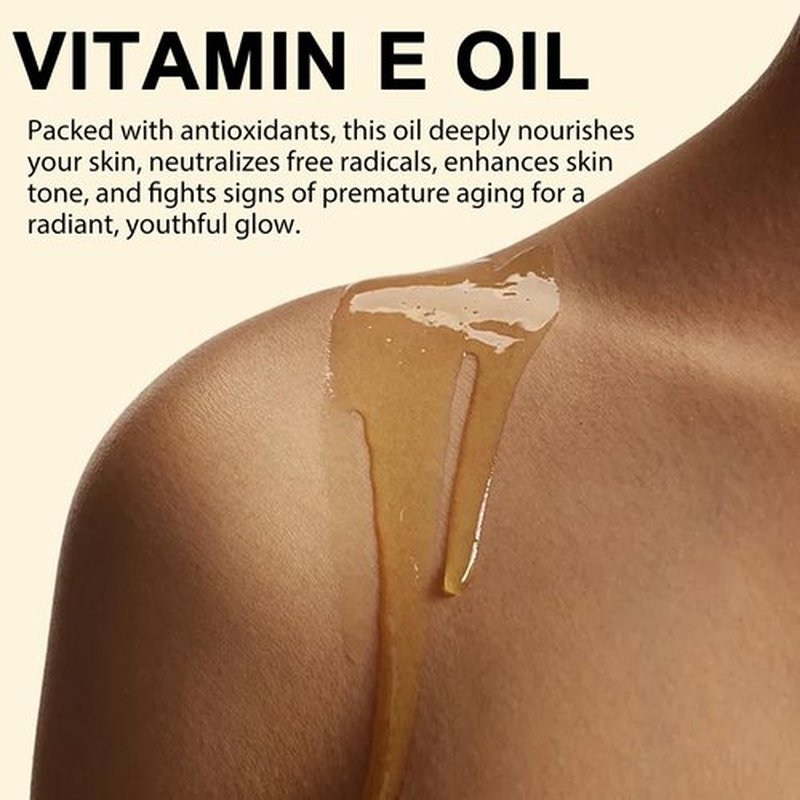 KITNOBLIS Vitamin E Oil for Skin - 75,000 IU | Vitamin E Oil for Scars, Stretch Marks, Wrinkles, 100% Natural d-Alpha Tocopherol for Face & Hair, Moisturizing Anti-Aging (60 ML)