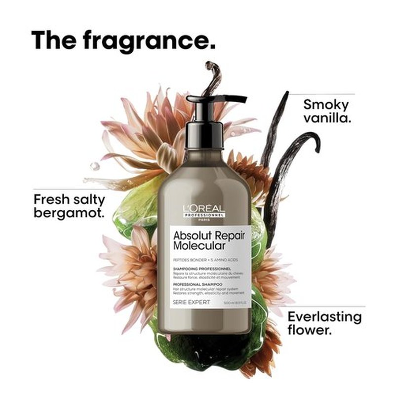 L'Oréal Professionnel Paris Absolut Repair Shampoo - Strengthens & Repairs Damaged Hair | Sulfate-Free, With Peptide Bonder & Amino Acids