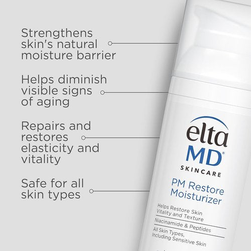 EltaMD Skin Care Kit - AM Restore & PM Restore Facial Moisturizers | Anti-Aging Eye Gel