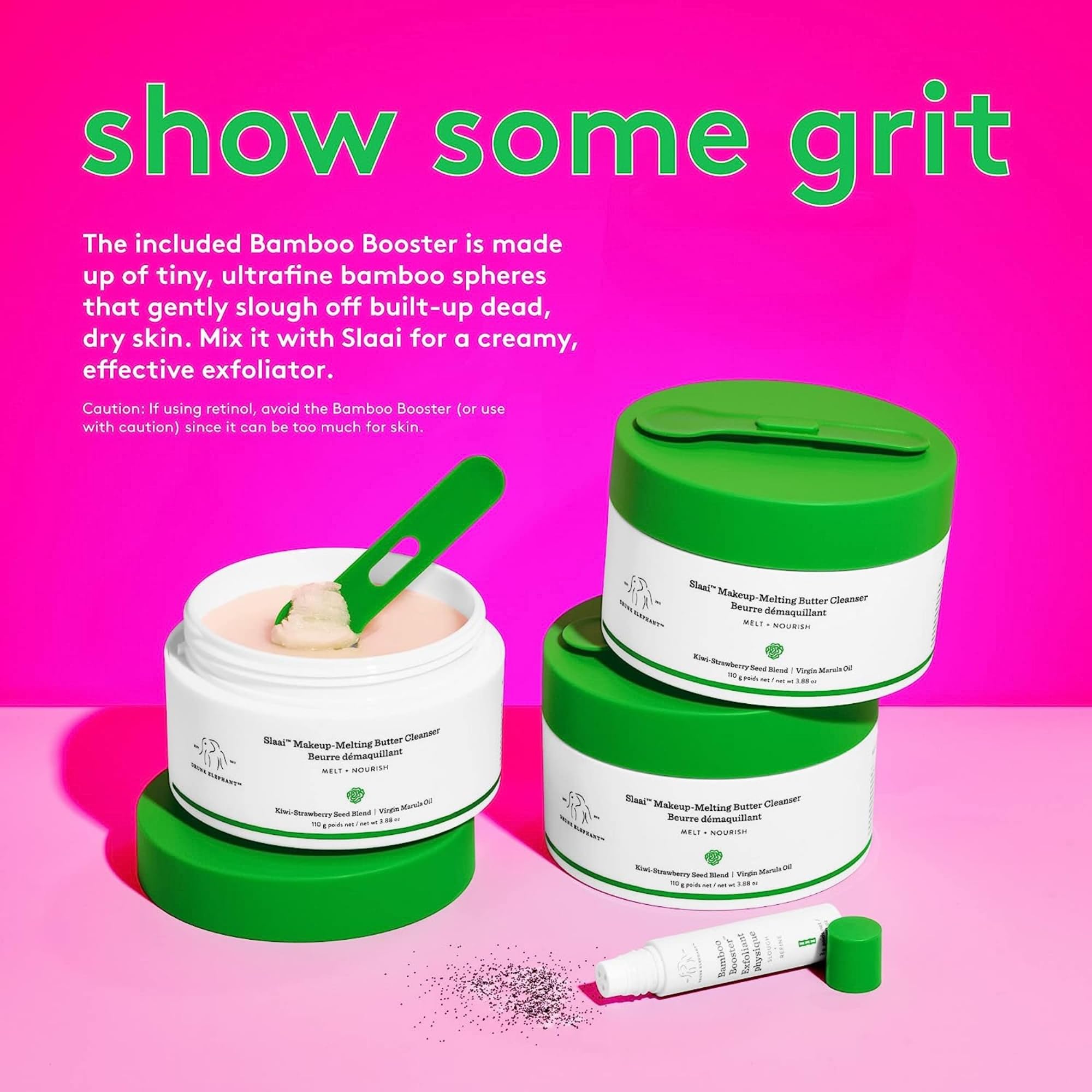 Drunk Elephant Slaai Makeup-Melting Butter Cleanser - 110 g/3.88 oz - Cleansing Balm - Clean Clinical Skincare - Cruelty-Free - Dermatologist-Tested - Free of Essential Oils, Silicones, and Fragrance
