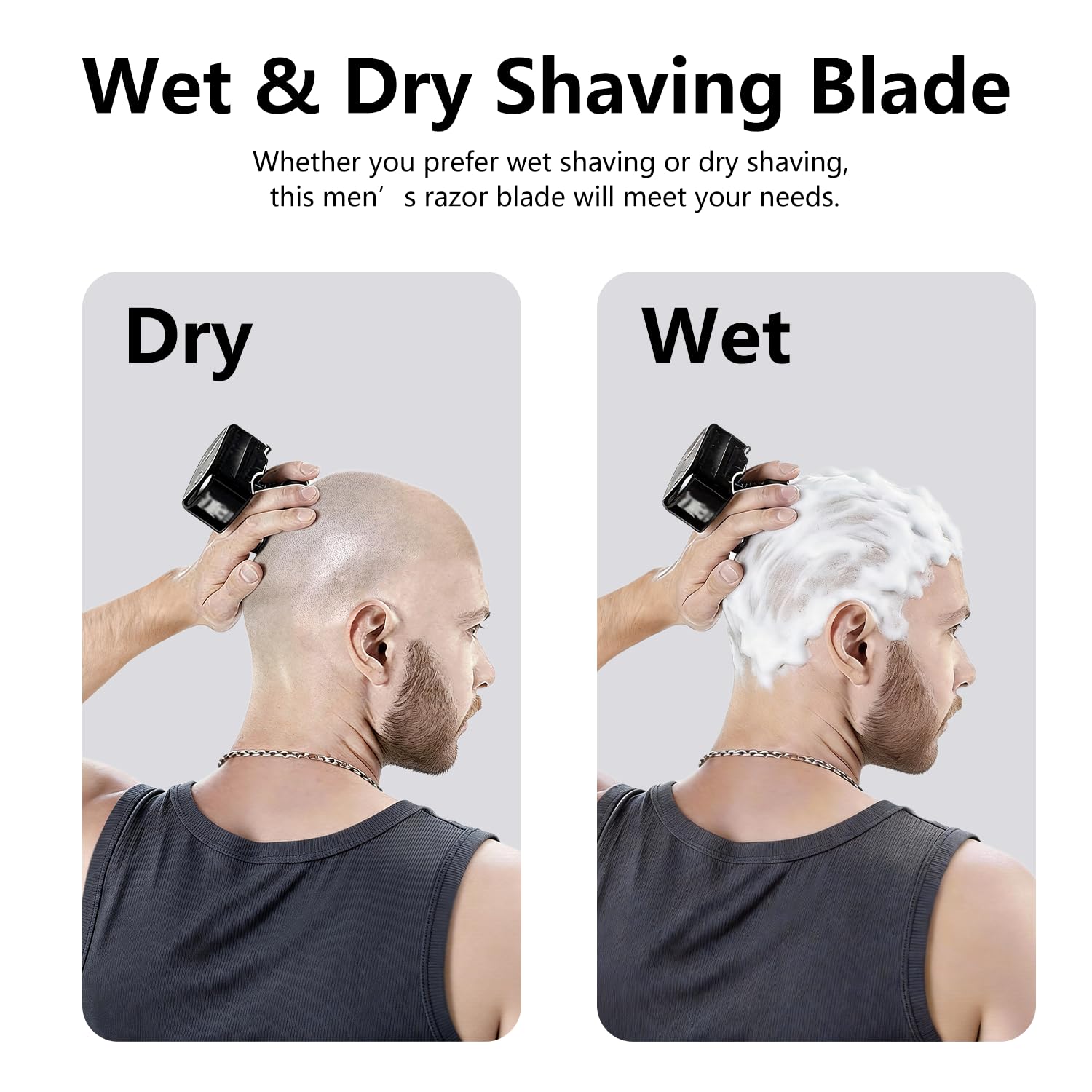 Pro 4 Shaver Replacement Heads Compatible with Pitbull, Palm & Butterfly Kiss Shavers, Floating 4-Head Rotary Blade for Bald Men, Wet and Dry Shaving
