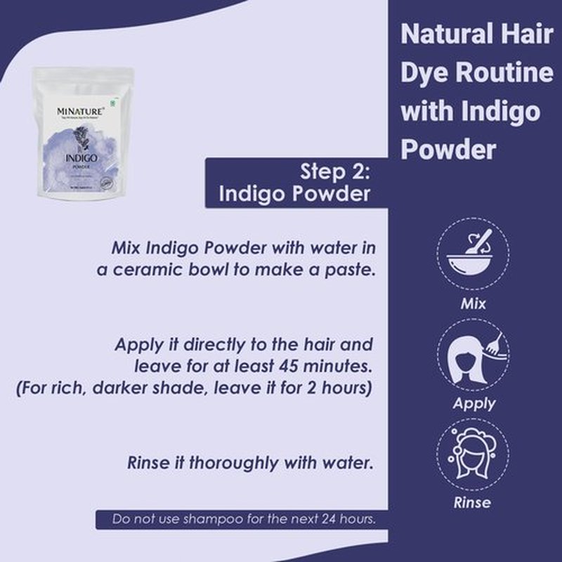 Mi Nature 100% Indigo Leaf Powder 1Kg (35oz) |Pure Herbal Tint for Rich Dark Hair Color |Natural Tinctoria Powder (Indigofera Tinctoria)
