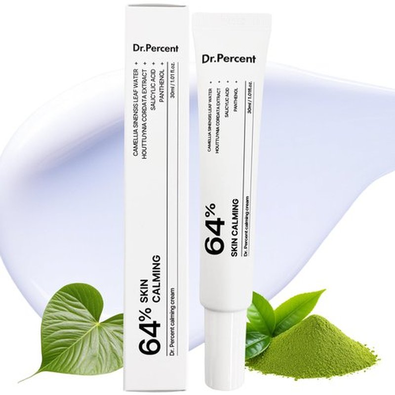 Calming 64% Cream | Instant Soothing, Redness Relief, Acne Care, Calms Sensitive Skin, Hydrating, Barrier Strengthening, Korean Skin Care, 30ml, 1.01 fl.oz.