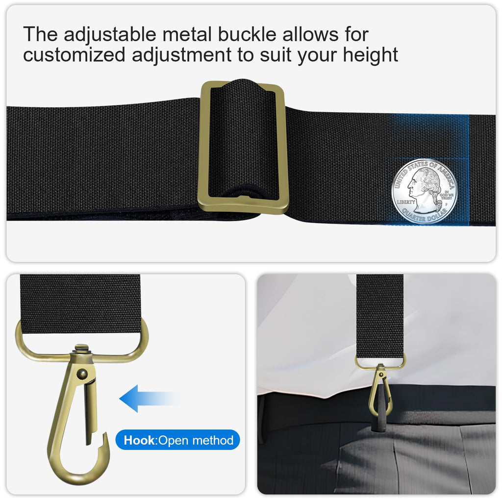 Nfijnlt Black Suspenders for Men Heavy Duty Elastic, 1.5 Inches Mens Suspenders for Jeans, Adjustable Work X-Back Men's Suspender for Dress Pants