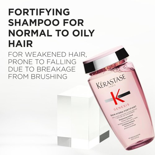 Kerastase Genesis Hydra-Fortifiant Shampoo - Strengthens Weak Hair, Hydrates & Anti-Breakage, Silicone-Free