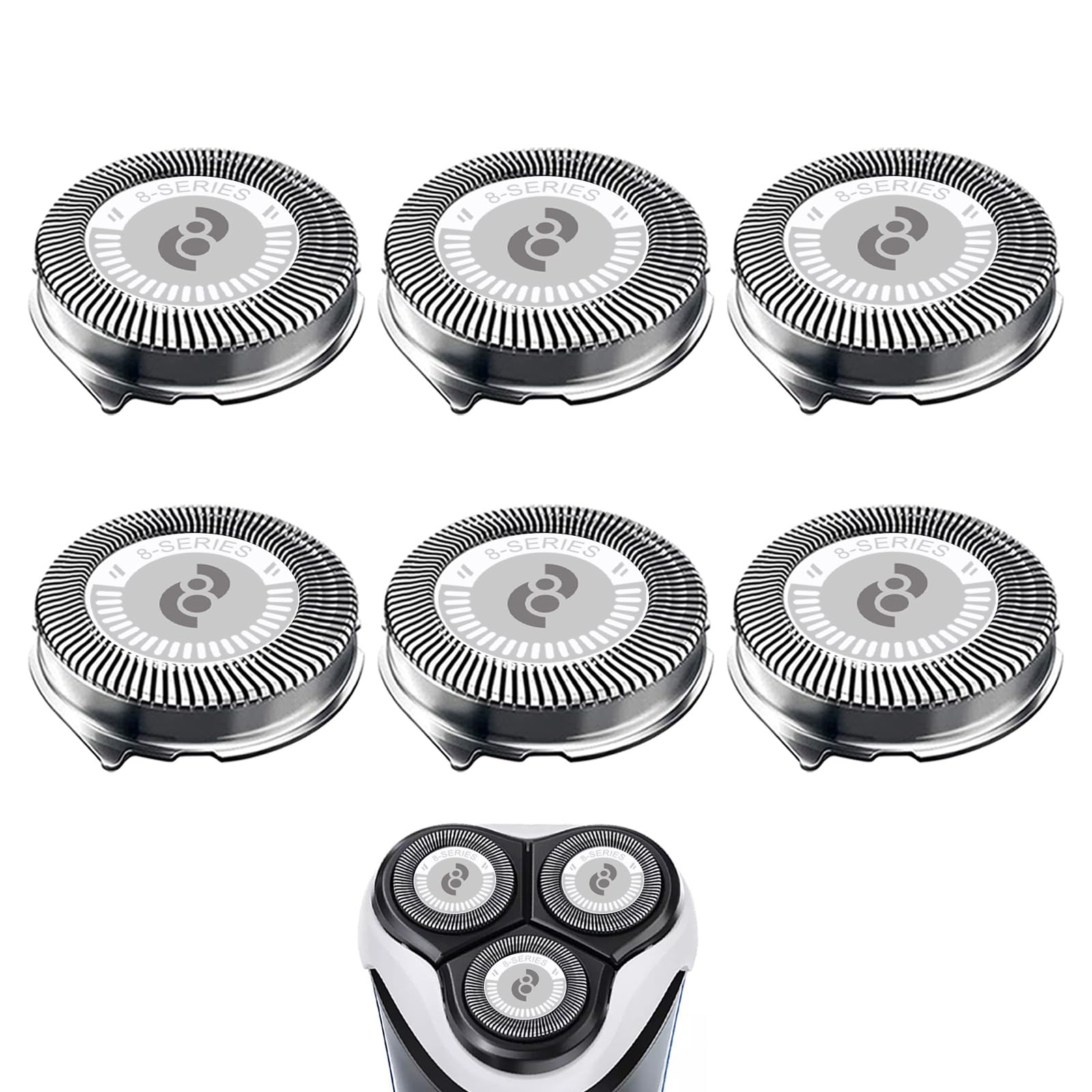 HQ8 Replacement Bladess for Philips Norelco Shavers, 6 PCS/Pack