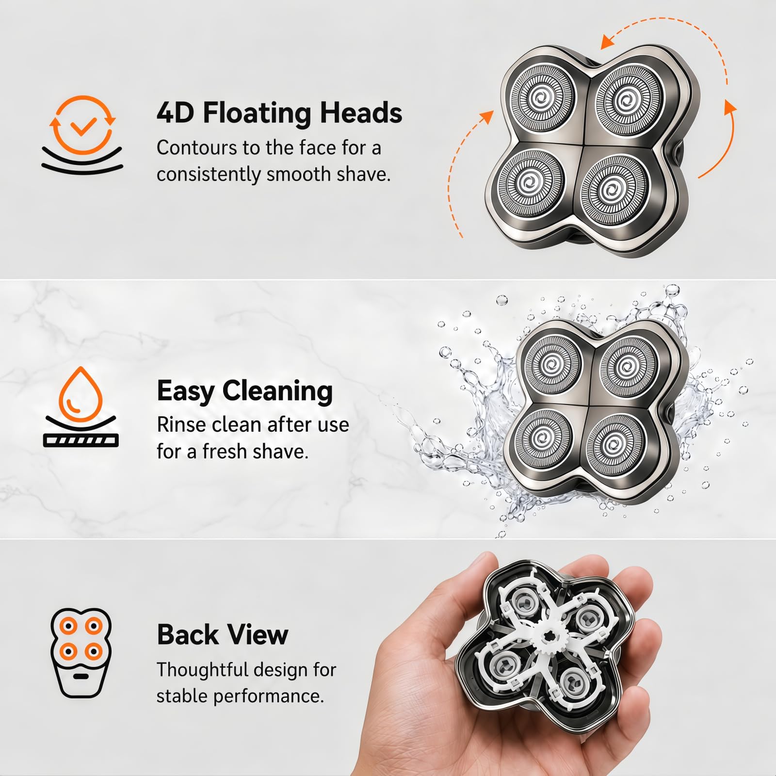 2 Pack Pro 4 Shaver Replacement Heads Compatible with Skull Pitbull Series