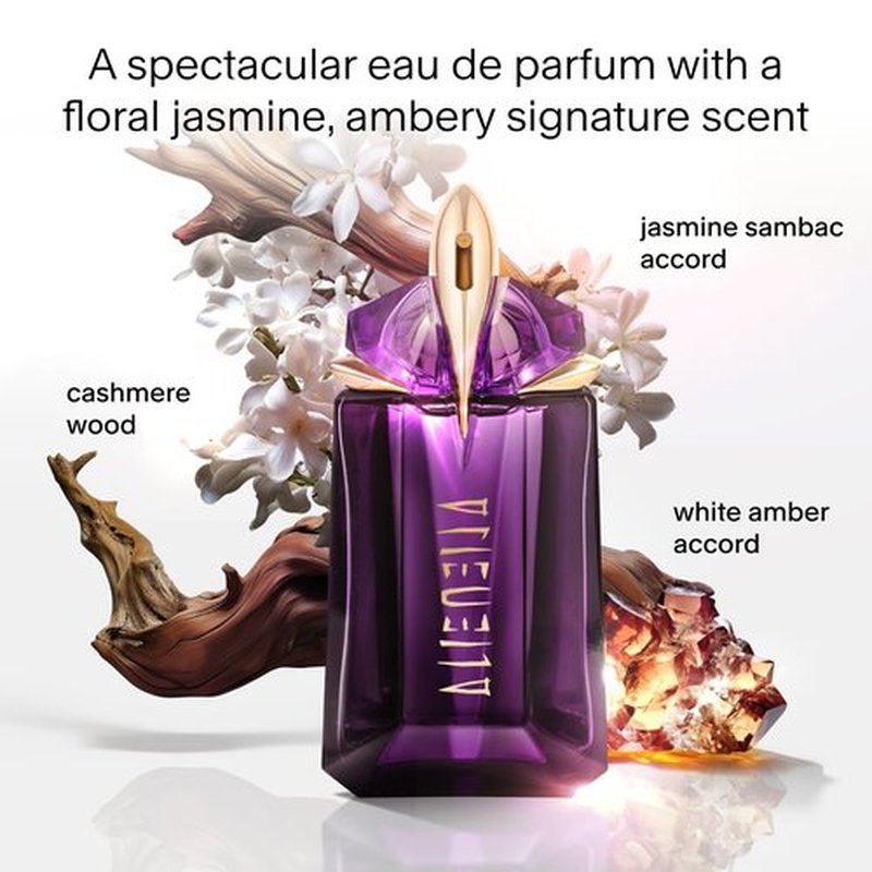 MUGLER Alien Eau de Parfum | Women's Floral & Woody Perfume with Jasmine, Wood, Amber - Long Lasting