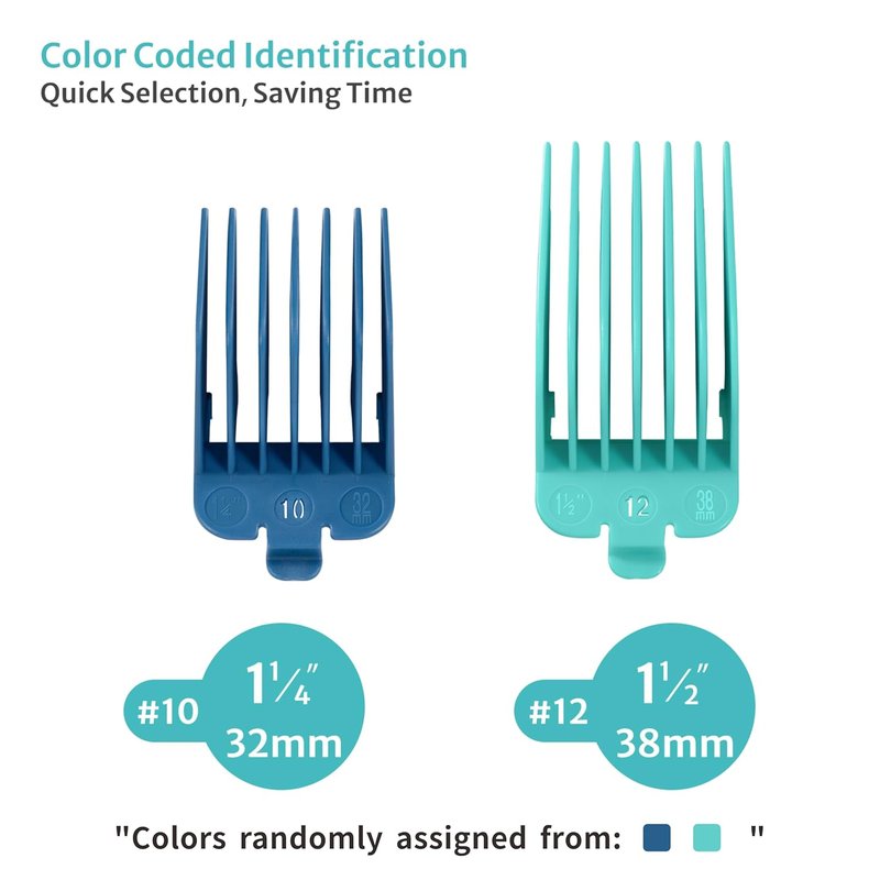 Wahl Clipper Guards - Color Coded Sizes 1.25" & 1.5" - Compatible with Most Wahl Clippers