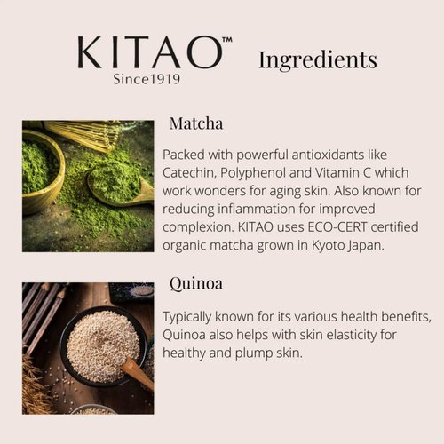 KITAO 30EA Exfoliating Enzyme Powder Face Wash for Women, Foam Face Wash Powder Travel Size with ECOCERT Level Matcha, Chia, Quinoa Seed& Ceramides, Foaming Facial Cleanser for Men Made in Japan