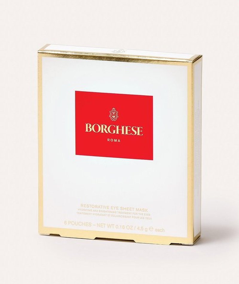 Borghese Restorative Eye Sheet Masks - Nourishing and Brightening Under Eye Treatment Masks, 6 Pairs