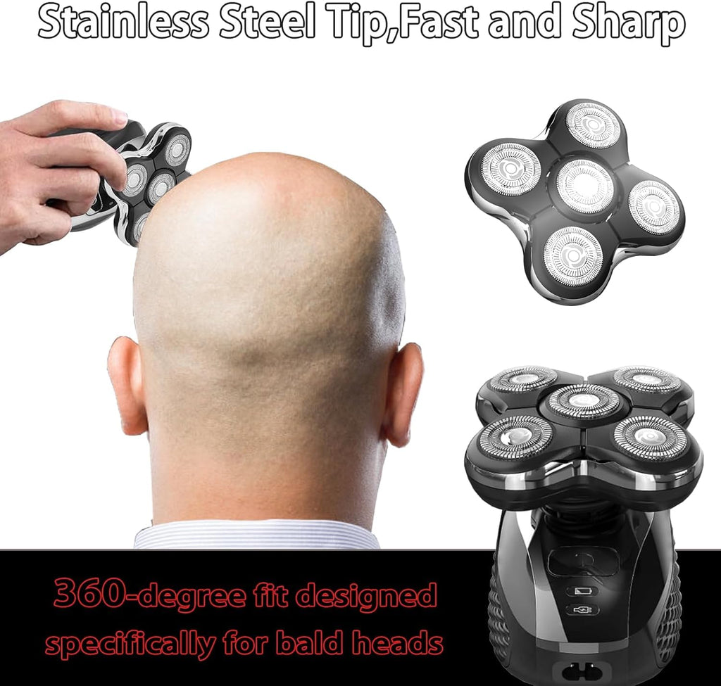 Pro Replacement Head Compatible with Remington Balder Pro Head Shaver XR7000, with 5 Dual-Track Cutter Heads, Precision Electric Shaving for Bald Men (2P)