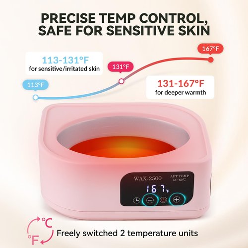 BAOSHISHAN Hand Wax Paraffin Machine, 3500ML Paraffin Wax Warmer with Auto-Timer & 113℉-167℉ Display Temperature Control, Paraffin Wax Machine for Hands for Skin Moisturizing Home Spa Beauty (5 Pack)