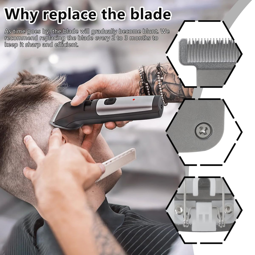 Gxcdizx 2-Pack Replacement Detachable T Blade for W*ahl T Blades for Trimmer Models 9816-200/5598/9816/9818/9818L/9867/9870/9880/9884/9886/9888/9937/9994 (Upgraded)