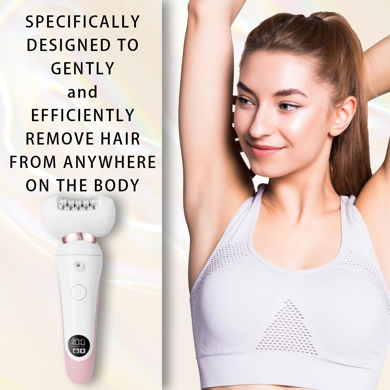 UPTARD 5 in 1 Electric Shaver for Women,Epilators Hair Removal for Women's Body, Electric Razor for Women Legs Public Area Bikini Trimmer, Face Scrubber, Facial Cleaning Brush Dry Wet Gift Set (Pink)