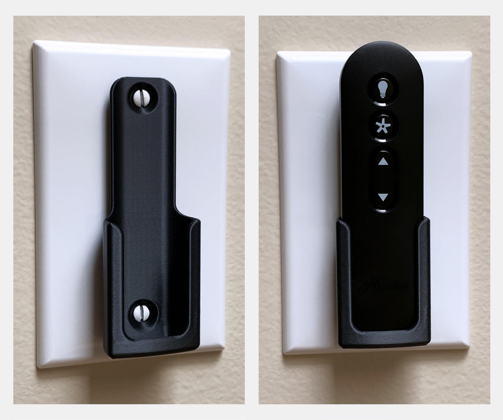 Ceiling Fan Remote Holder Wall Mount Bracket for Hunter K5579 K5580 Ceiling Fan Remote Control (1 Pack Black)