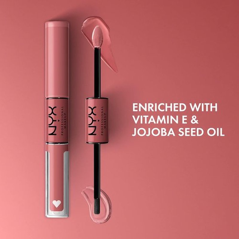 NYX PROFESSIONAL MAKEUP Shine Loud Liquid Lipstick - Long-Lasting Clear Gloss in Cash Flow (Light Dusty Rose)
