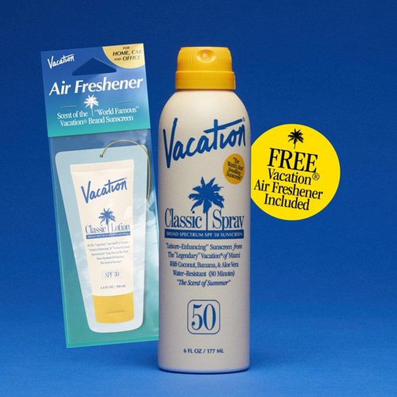 **Vacation Classic Sunscreen Spray SPF 50 - Lightweight, Water-Resistant & Vegan | 6 Fl. Oz.**