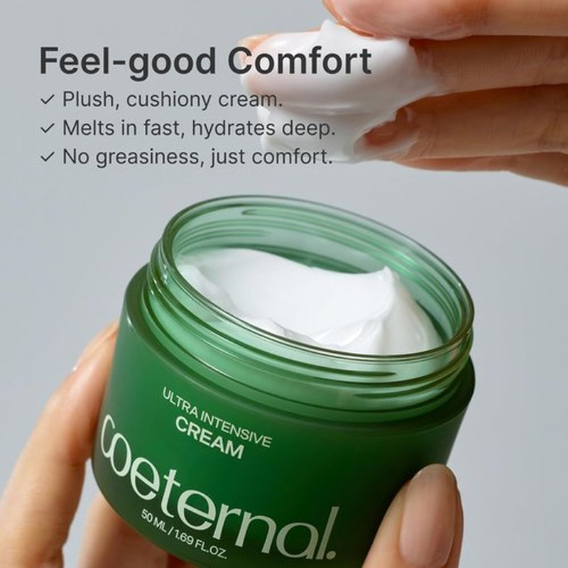 coeternal Ultra Intensive Cream, Hydrating Korean Face Moisturizer with Niacinamide, Arginine & Algae11 Extracts, Non-greasy Barrier Cream for Dry, Oily or Sensitive Skin, 50ml / 1.69 fl.oz.