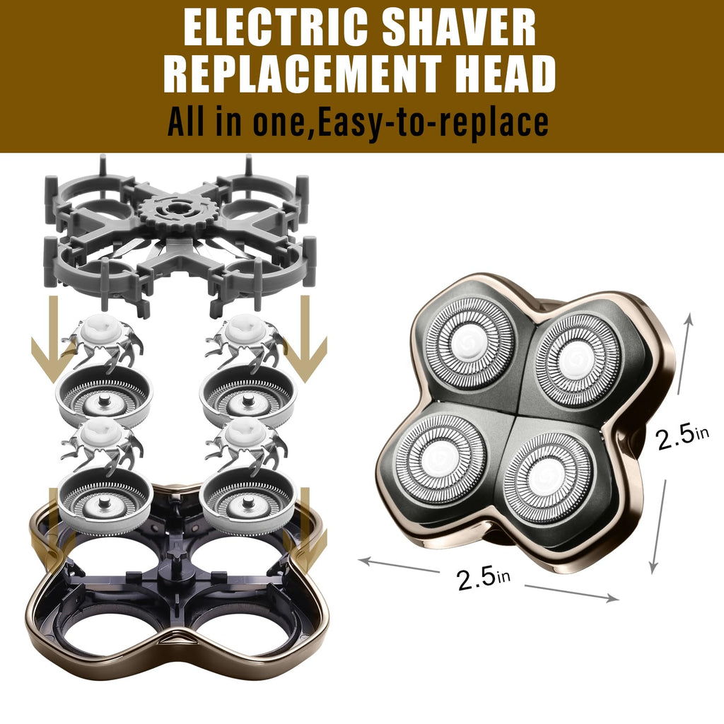 Shaver PRO 4 Head Replacement Blade for Skull shaver, 2 Pcs