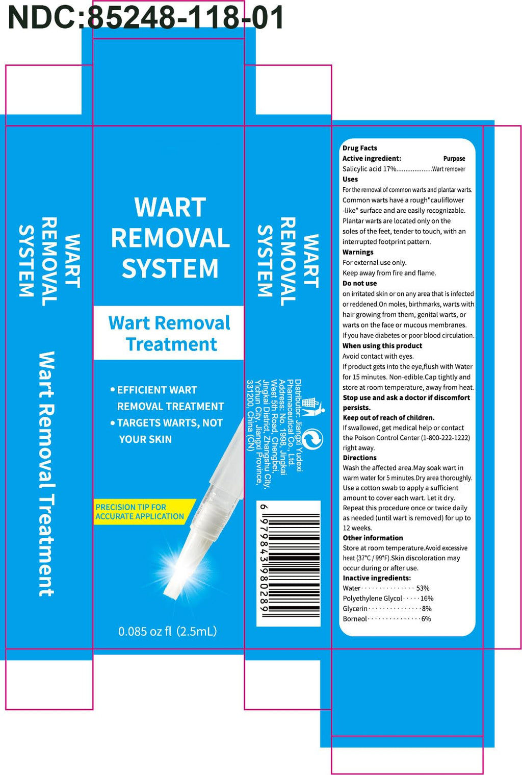 Befada Fast Acting Salicylic Acid Wart Remover Pen for Hands, Feet & Body – Gentle Formula with Brush for Plantar, Common and Flat Warts – Travel Size (0.085 fl oz/4ml)