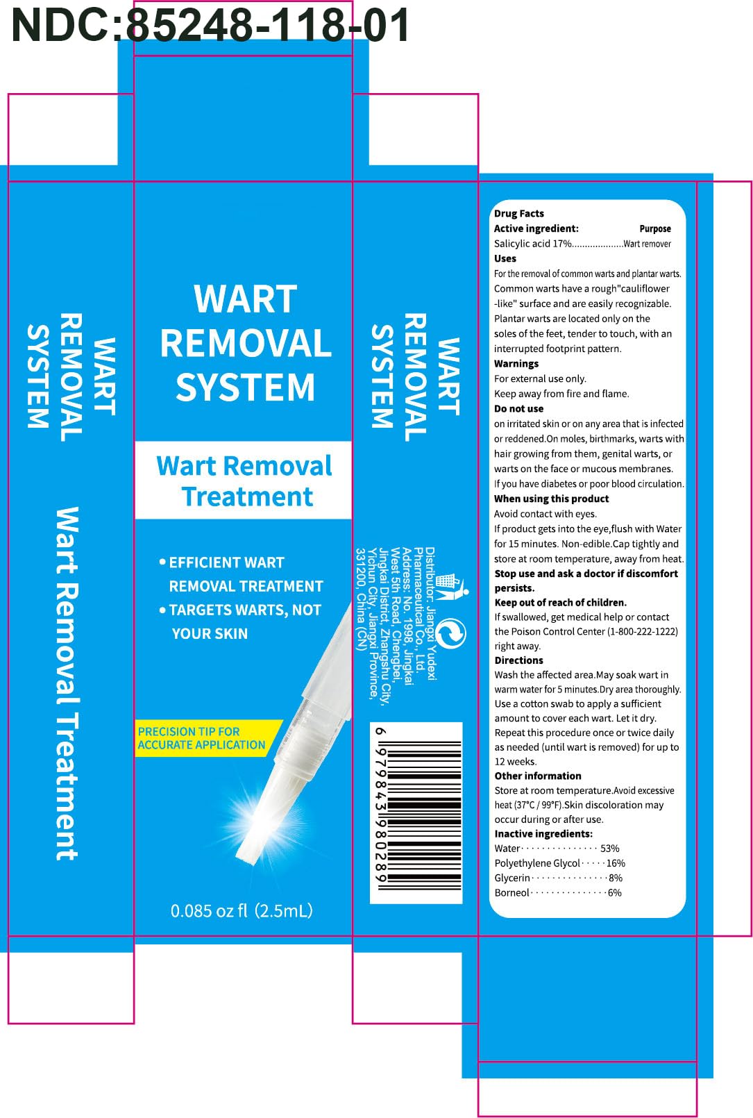 Befada Fast Acting Salicylic Acid Wart Remover Pen for Hands, Feet & Body – Gentle Formula with Brush for Plantar, Common and Flat Warts – Travel Size (0.085 fl oz/4ml)