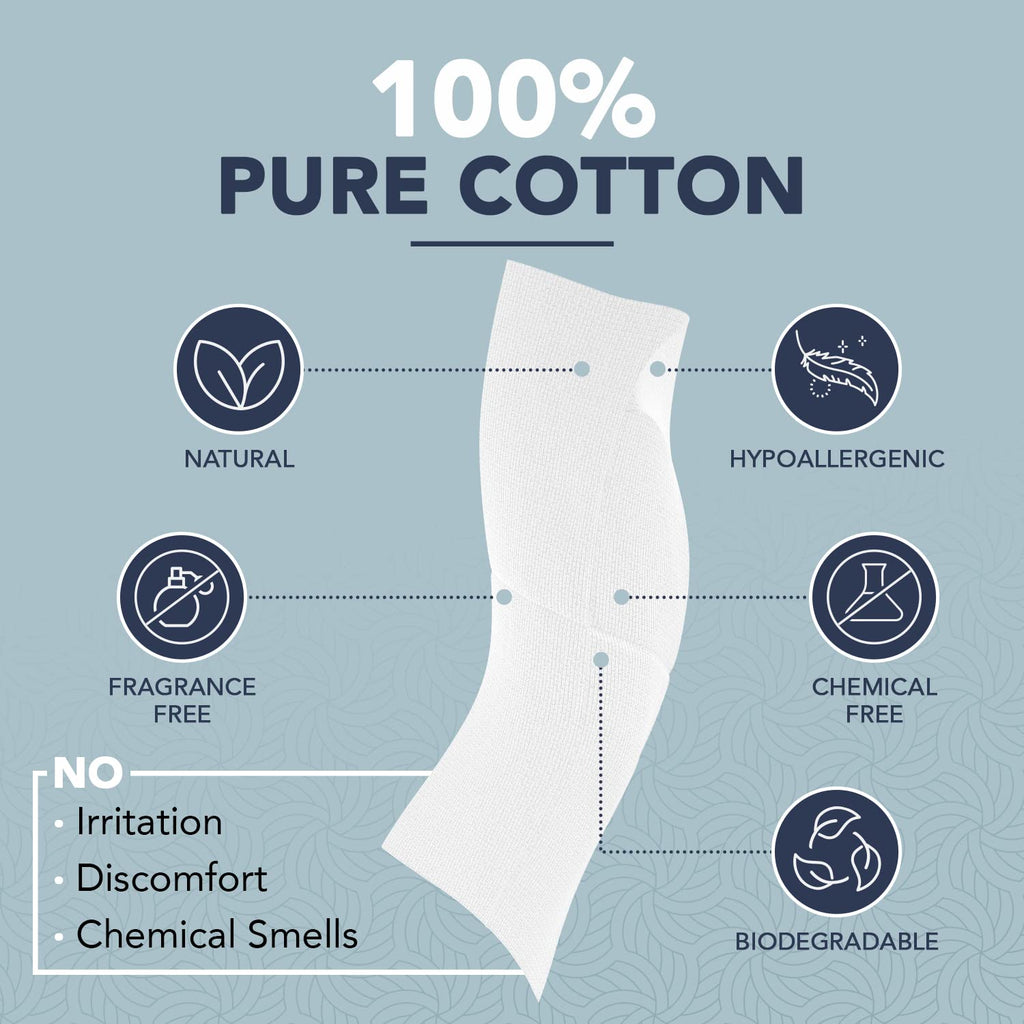 DERMACOTTON X-Large Cotton Disposable Face Towels – 100 Count Extra Large Disposable Wash Cloths for Face Washing, Makeup Removal & Acne Care | Ultra Soft, Hypoallergenic & Fragrance-Free