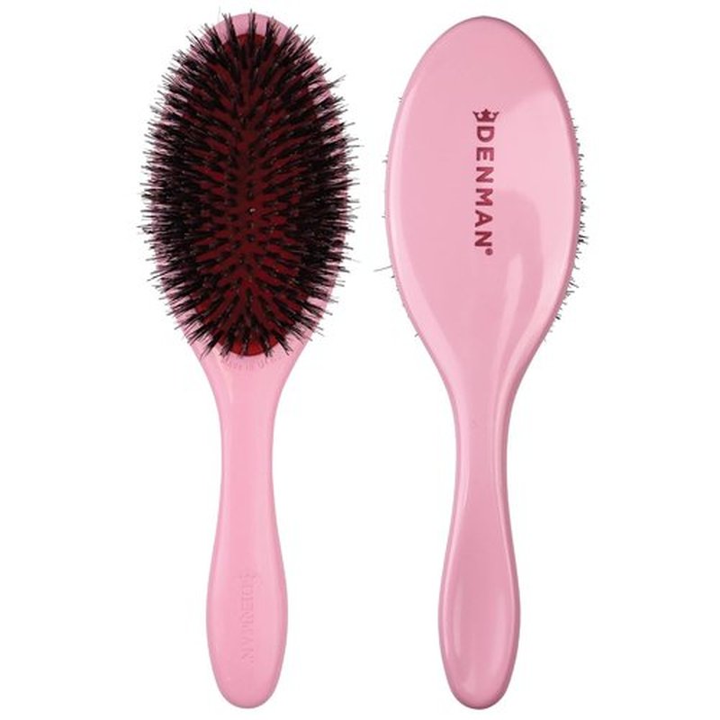 Denman Boar Bristle Hair Brush - Smoothing, Shine Enhancing & Detangling for All Hair Types