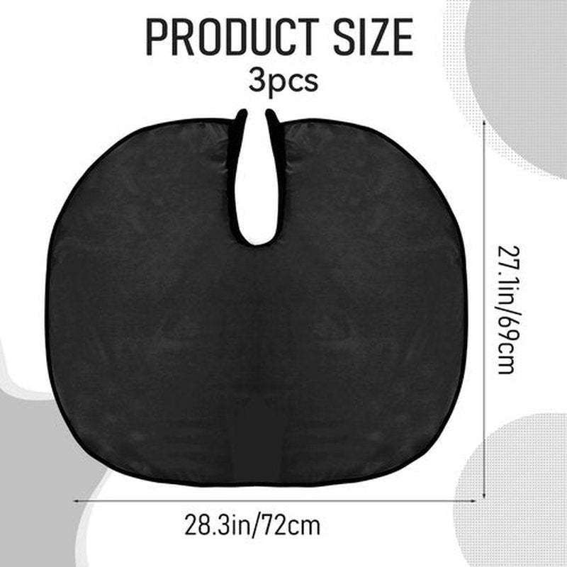 3 Pcs Makeup Capes Beauty Salon Makeup Bibs Shorty Smock for Clients Lightweight Comb-out Beard Apron Hair Dye Capes Hair Salon Shorty Cape for Makeup Artist Hair Beauty(Black)