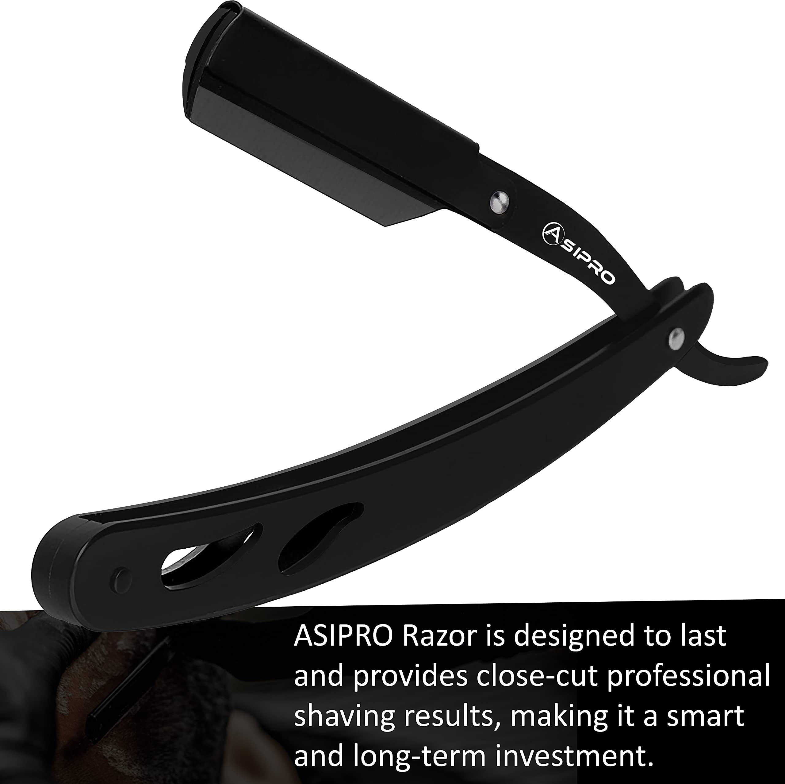 ASIPRO Straight Razors for Men + 100 Straight Edge Razor Blades & Case Gifts Mens Straight Razor for Shaving Navajas Para Barbero Barber Razors for Men