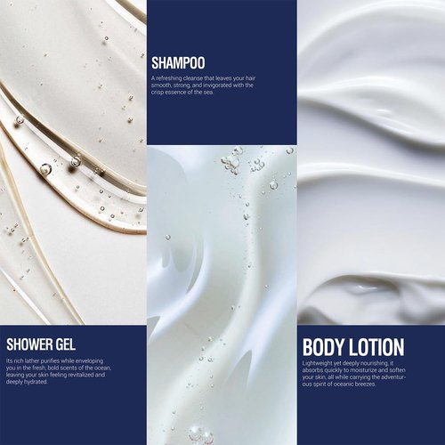 Skiennix Men's Gift Set - 3-Piece Fresh Ocean Scent Collection | Perfect for Birthdays, Christmas, Father's Day
